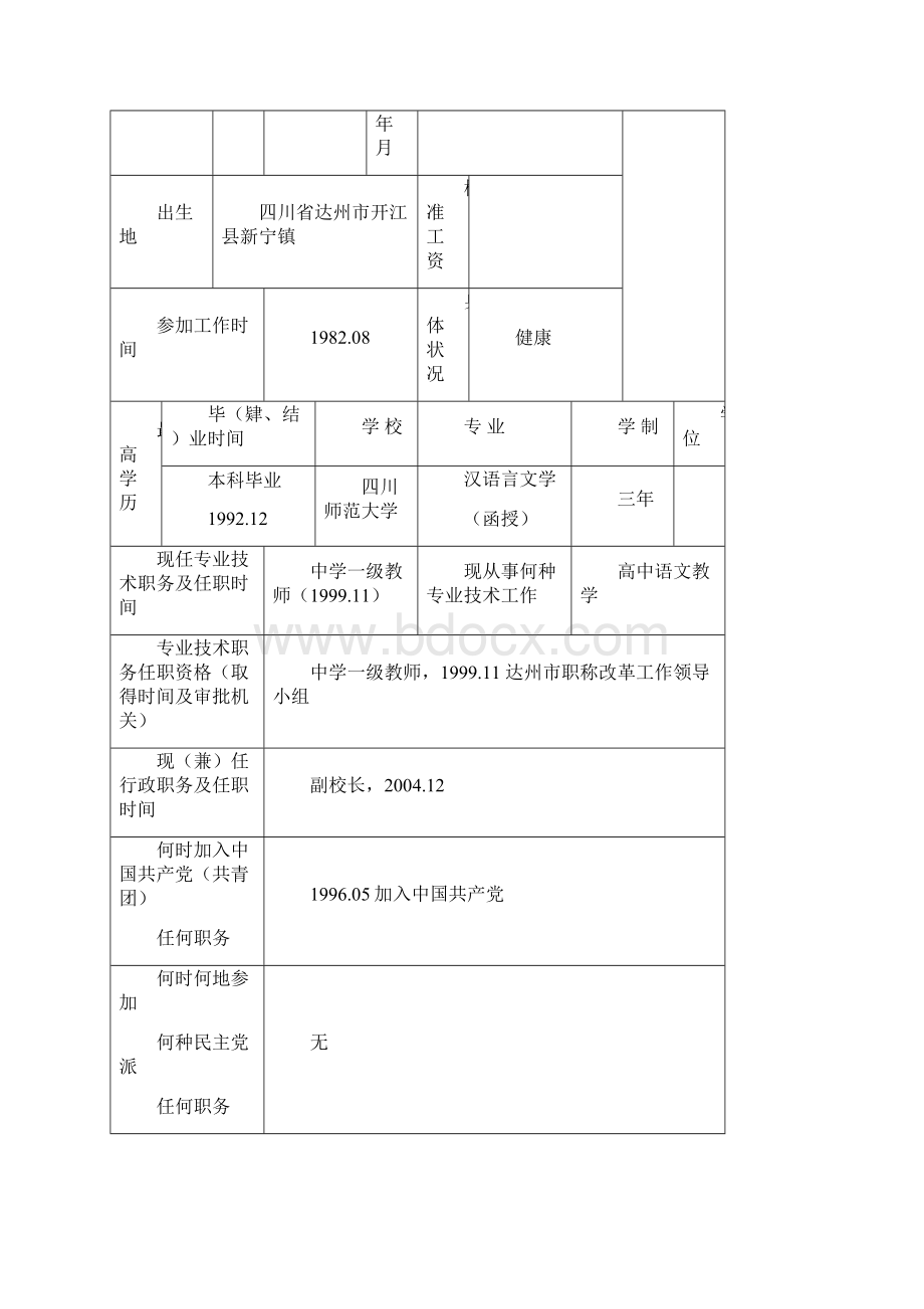 专业技术职务任职资格评审表》样表精品文档.docx_第2页