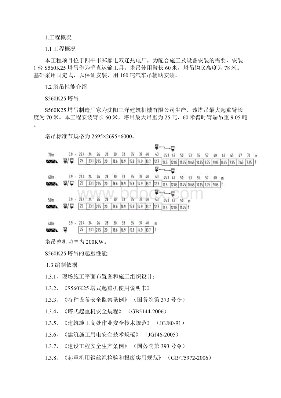 双辽电厂S560K25塔吊施工方案.docx_第2页