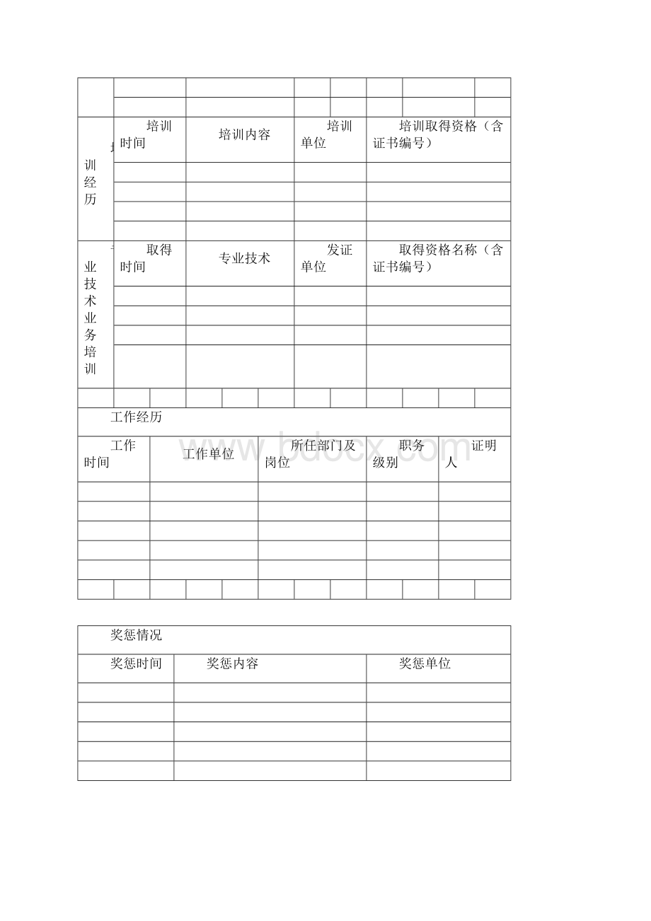 员工履历表模板完整优秀版文档格式.docx_第2页