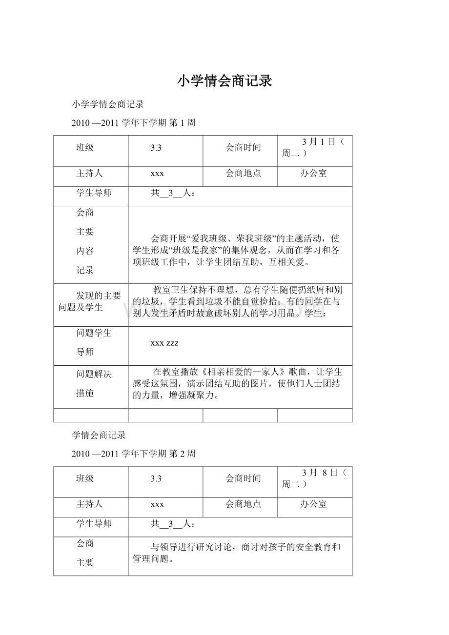 小学情会商记录Word格式.docx_第1页