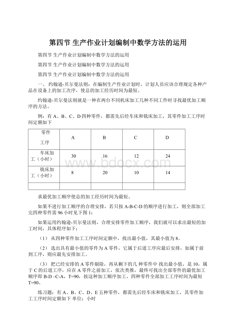 第四节 生产作业计划编制中数学方法的运用.docx