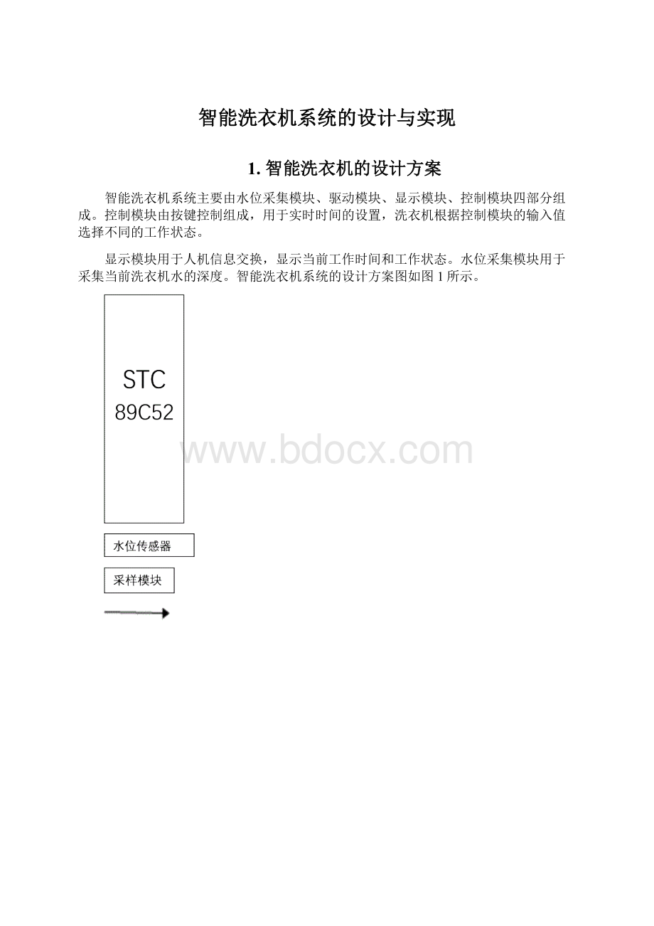 智能洗衣机系统的设计与实现Word格式文档下载.docx