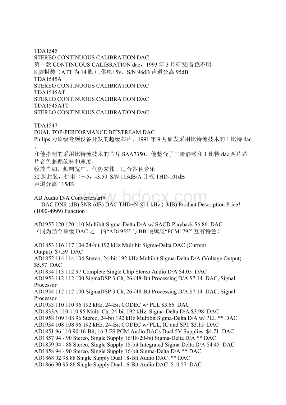 常用DAC芯片及相关性能解析Word格式文档下载.docx_第2页