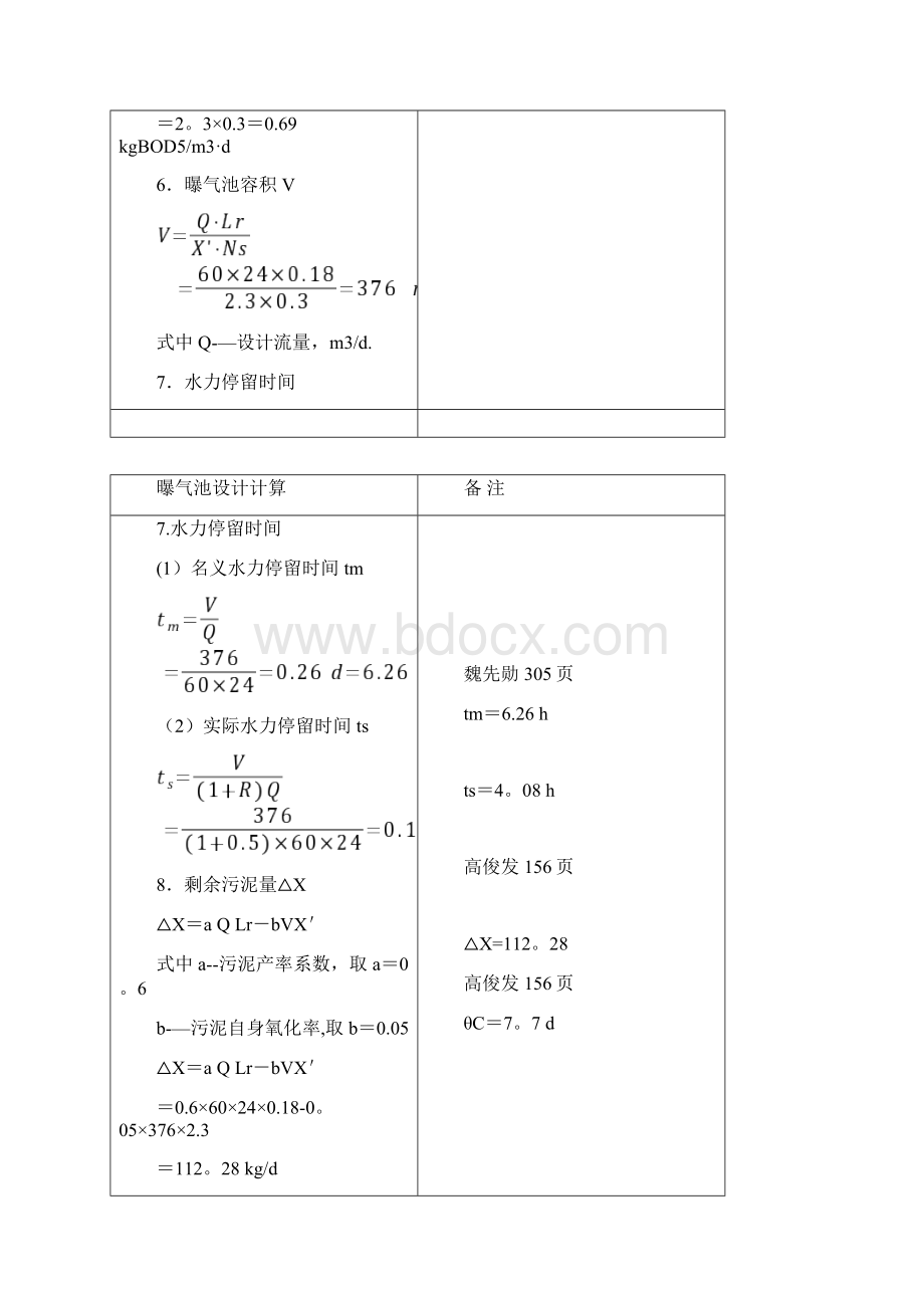 曝气池设计计算范本模板Word格式.docx_第3页