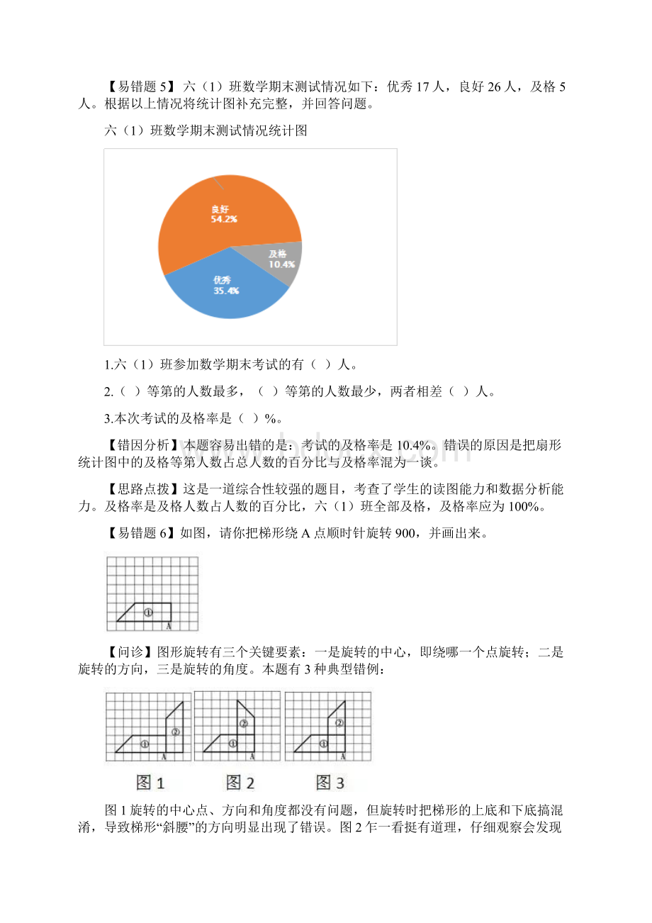 强烈推荐人教版六年级下册数学期末必考易错题汇总带习题.docx_第3页