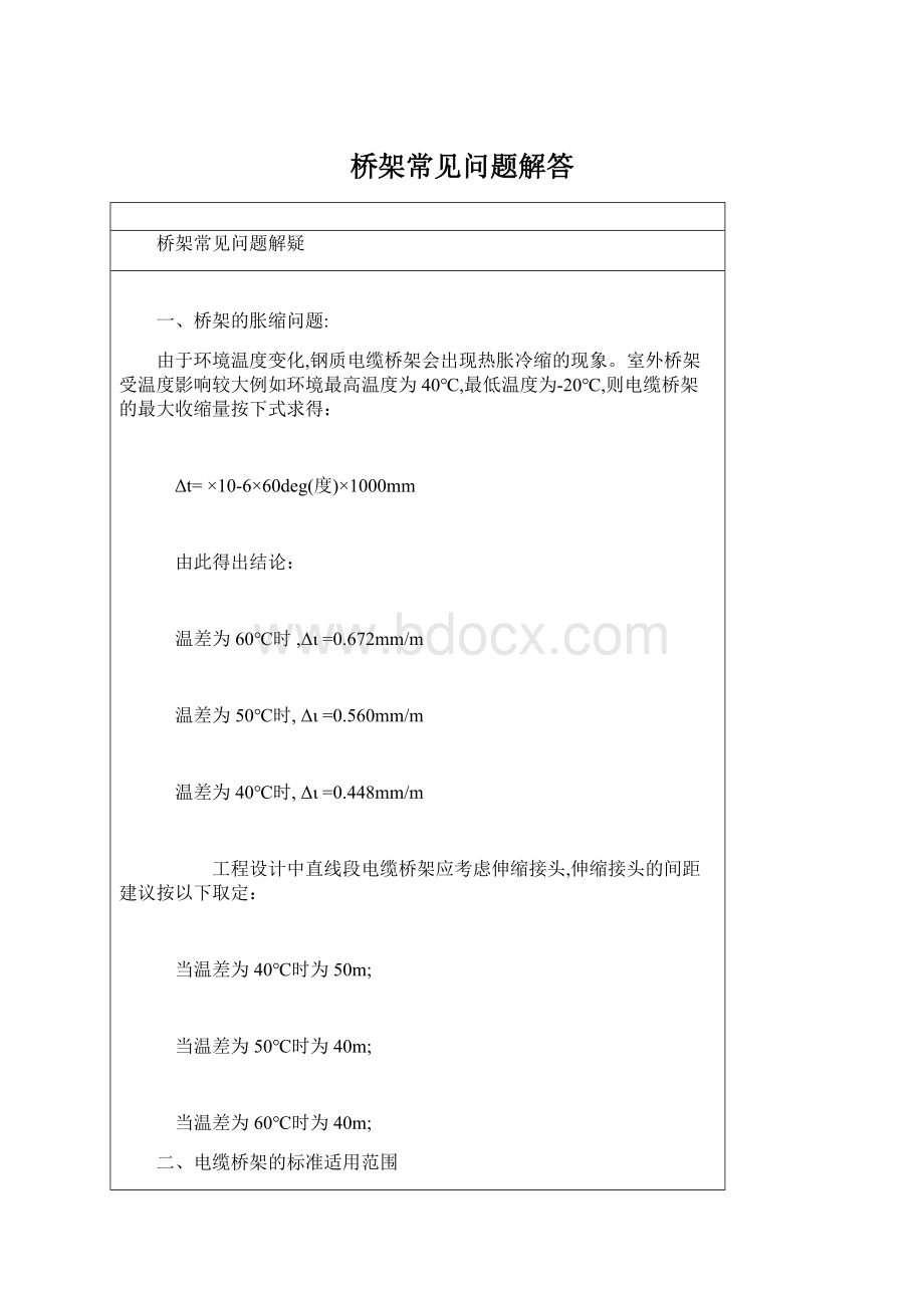 桥架常见问题解答Word文档格式.docx_第1页