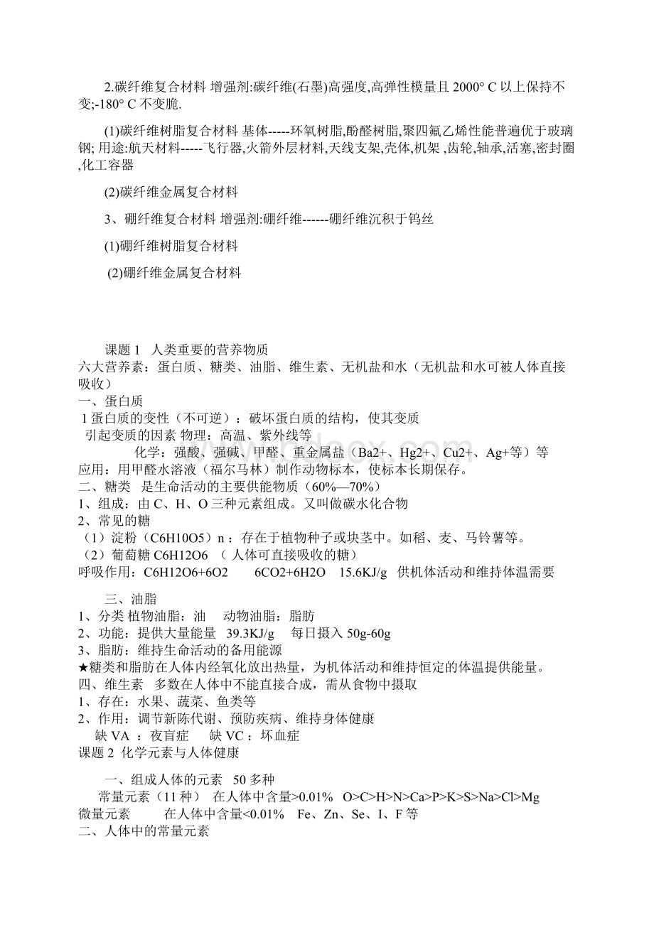 初中化学微量元素材料化肥知识点小结.docx_第2页