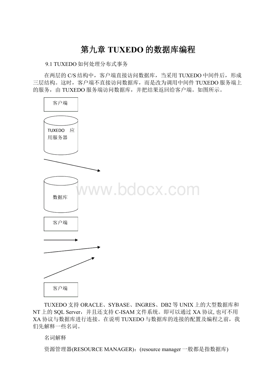 第九章TUXEDO的数据库编程Word格式.docx