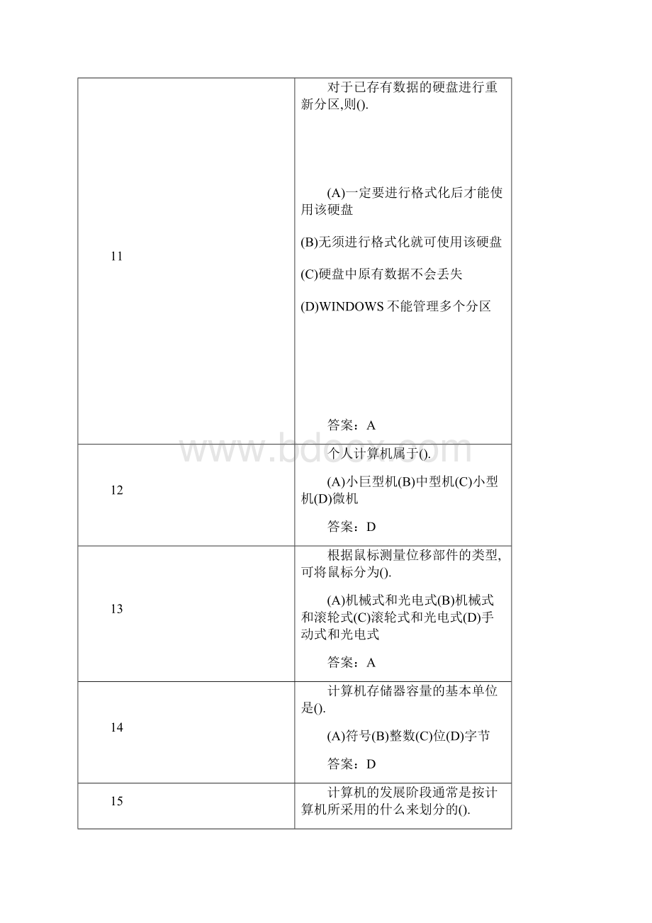 9A文计算机二级题库Word下载.docx_第3页