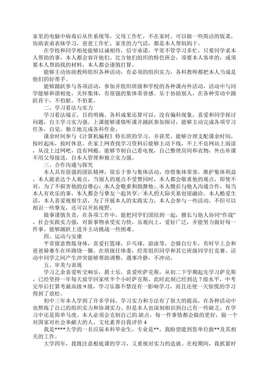 文化素养自我评价.docx_第3页