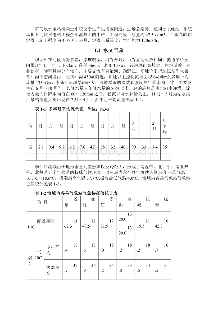 石门坎水电站 砂石骨料加工系统混凝土拌和系统工程 施工组织设计.docx_第2页