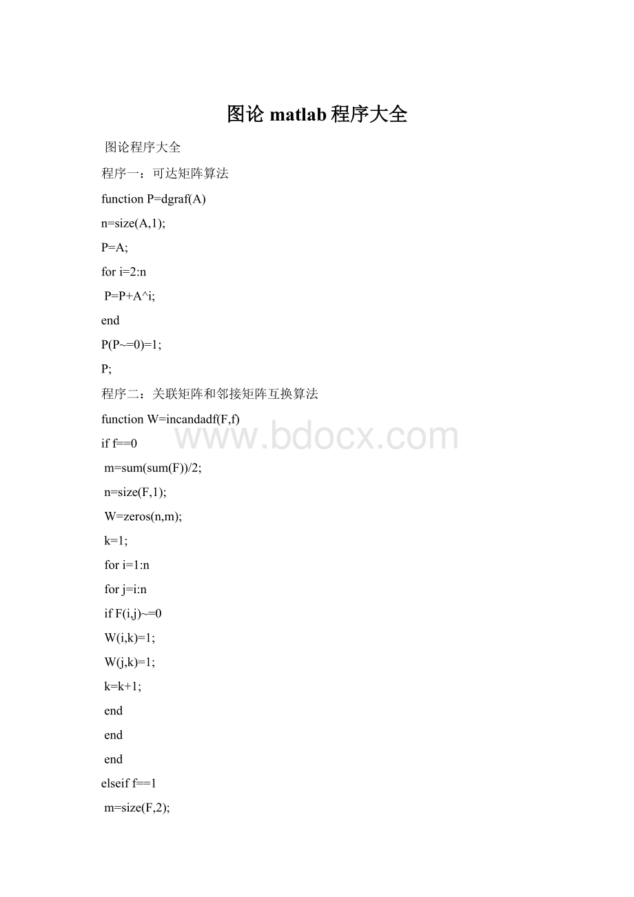 图论matlab程序大全.docx