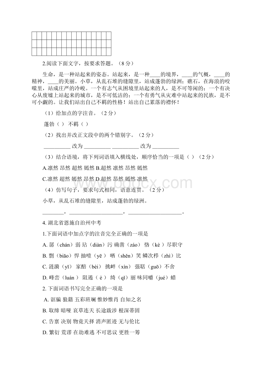 中考字词专项训练2.docx_第2页