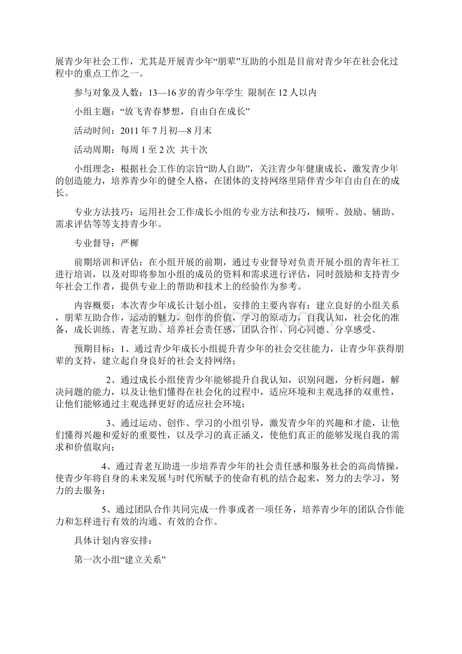 青少年成长小组计划书.docx_第2页