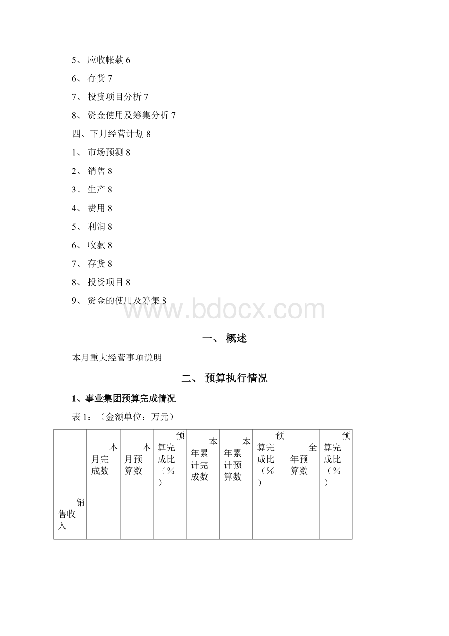 事业集团经营分析报告模板月度final.docx_第2页