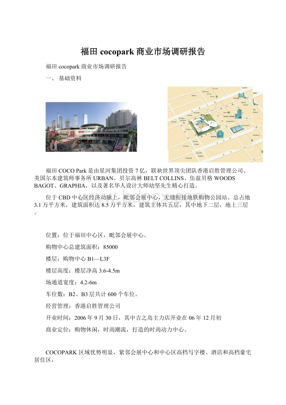 福田cocopark商业市场调研报告文档格式.docx_第1页