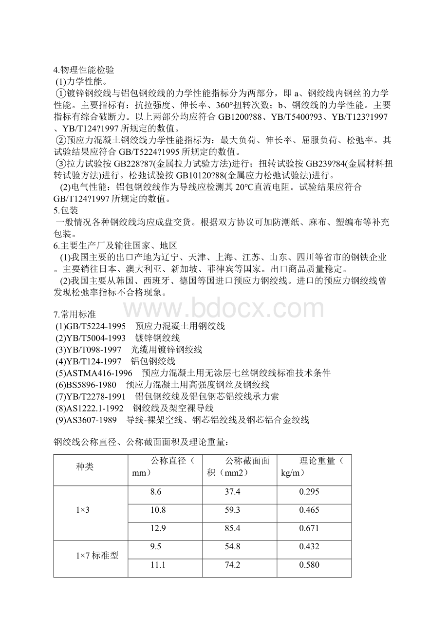 钢绞线公称直径公称截面面积及理论重量Word格式.docx_第3页