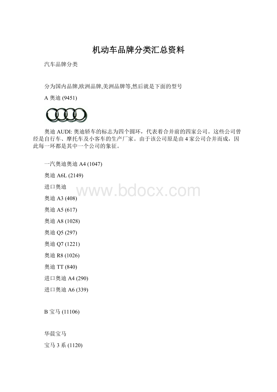 机动车品牌分类汇总资料.docx