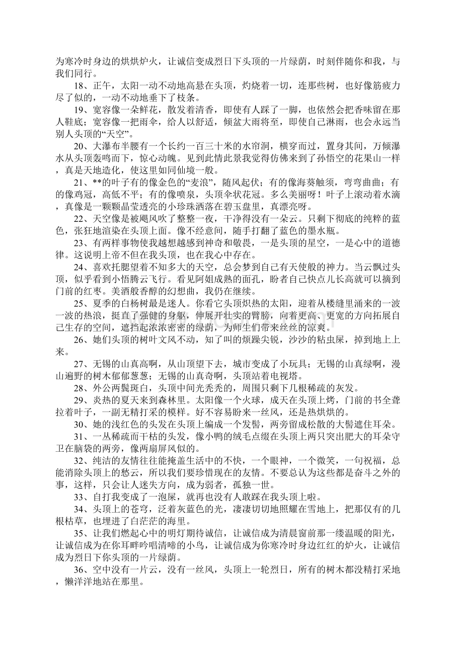 头顶造句Word格式文档下载.docx_第2页