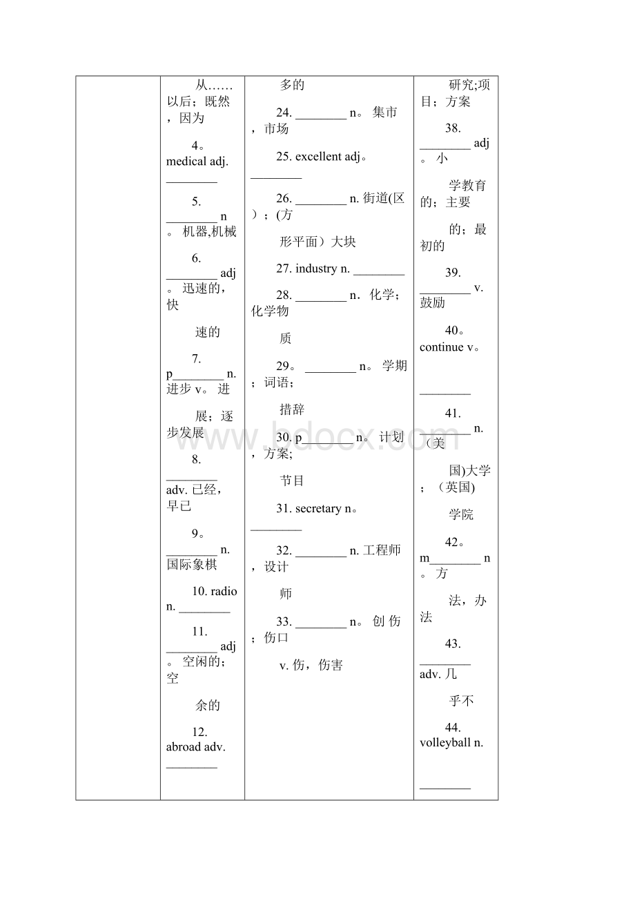 湖南省近年中考英语 第一部分 基础知识梳理 九上 Units 12试题最新整理.docx_第2页