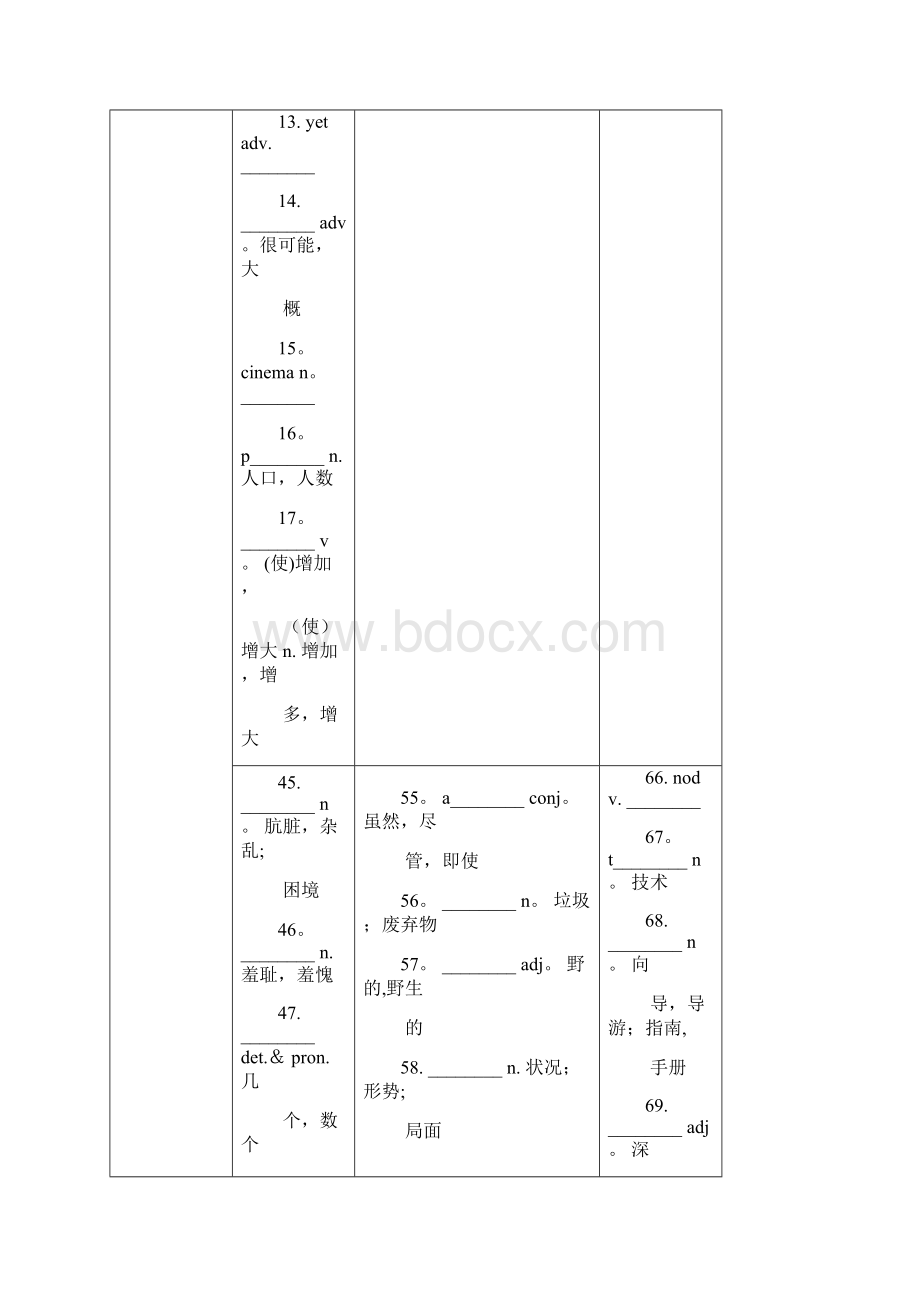 湖南省近年中考英语 第一部分 基础知识梳理 九上 Units 12试题最新整理.docx_第3页