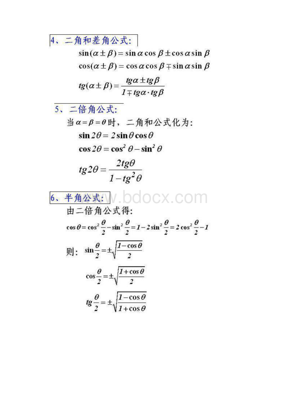 高中数学公式docx三角与三角函数Word文档格式.docx_第3页