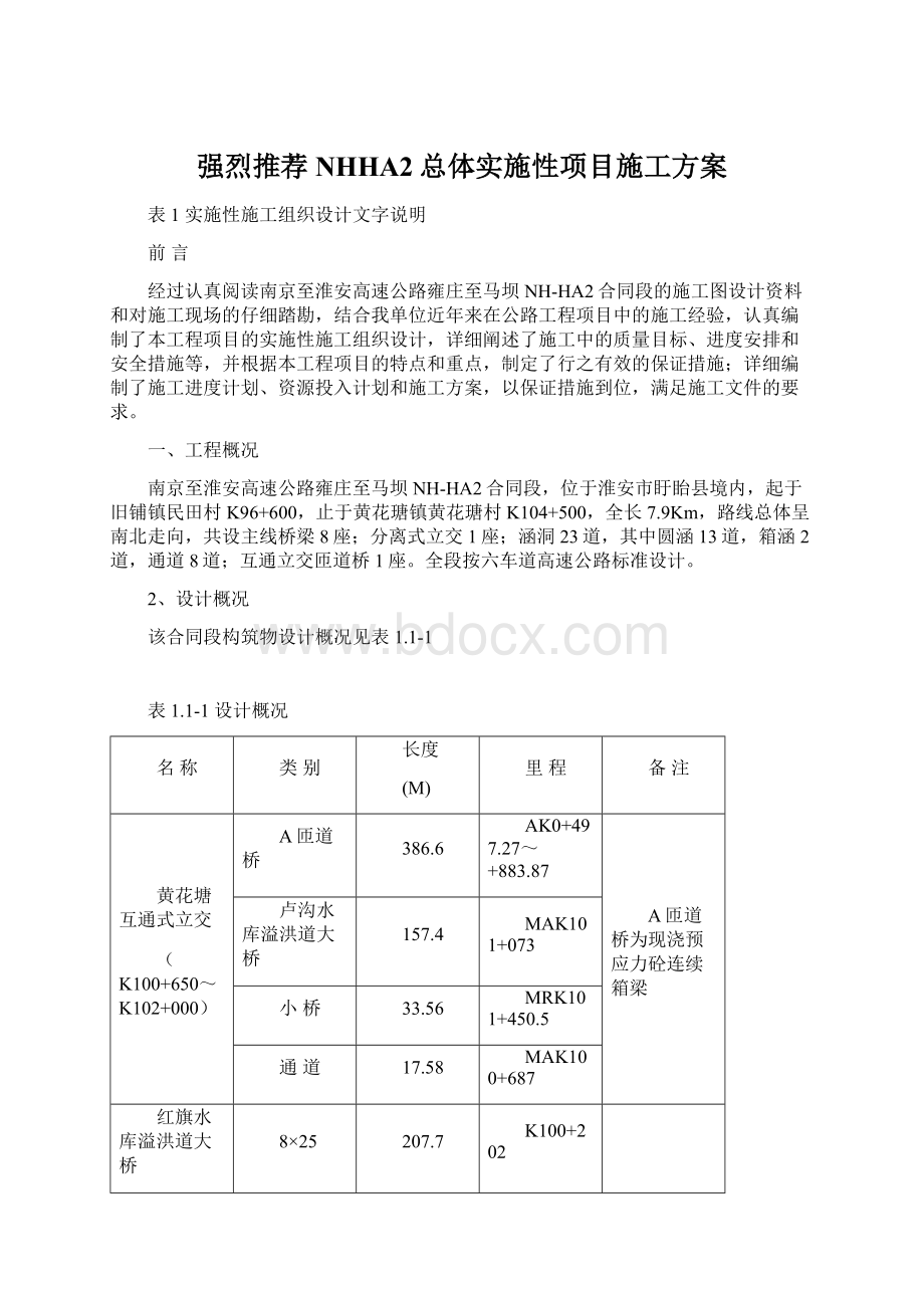 强烈推荐NHHA2总体实施性项目施工方案.docx