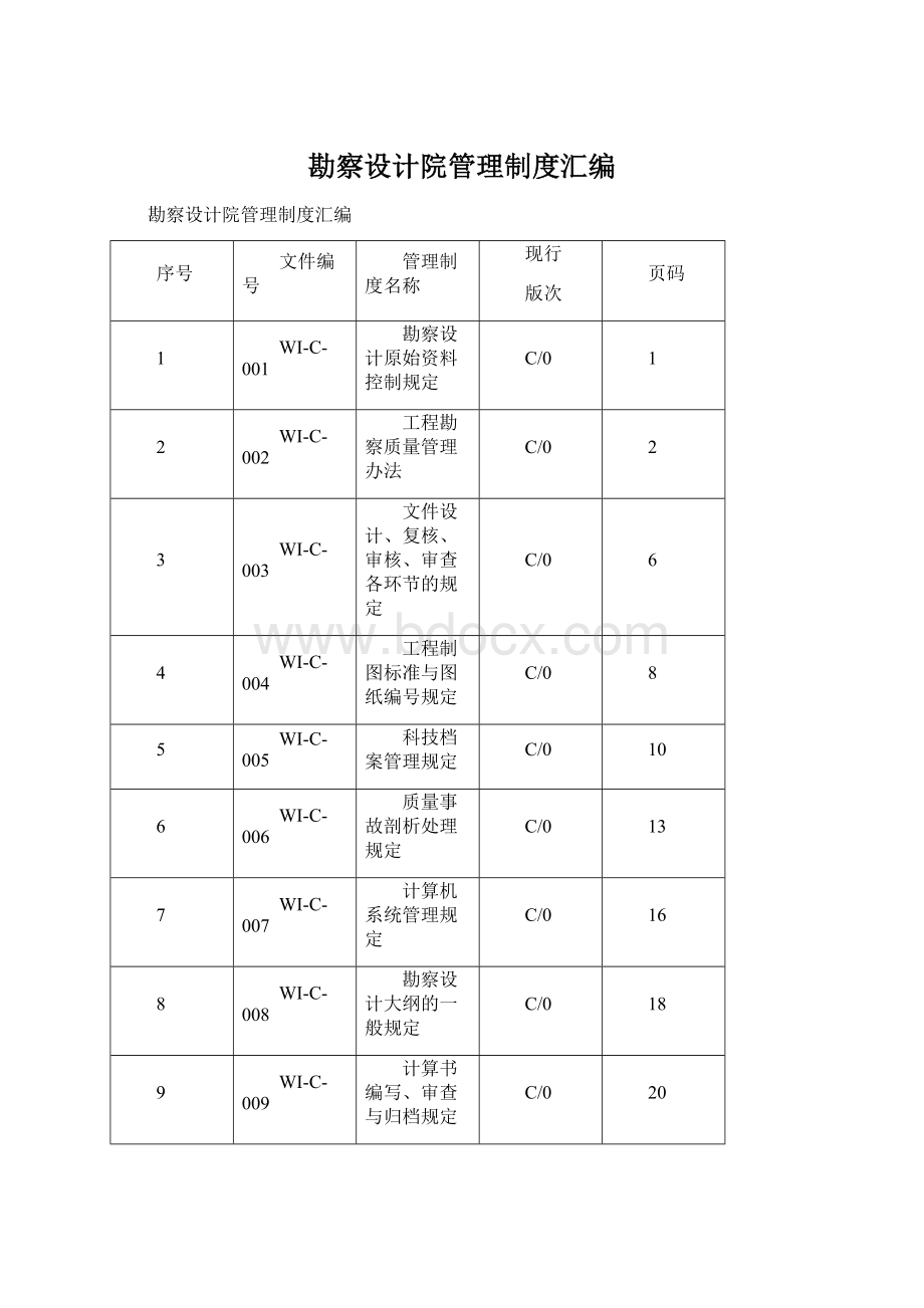 勘察设计院管理制度汇编.docx