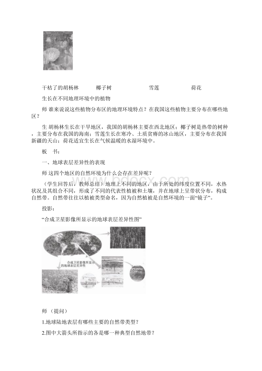 地理环境的差异性教案高三Word文档下载推荐.docx_第3页