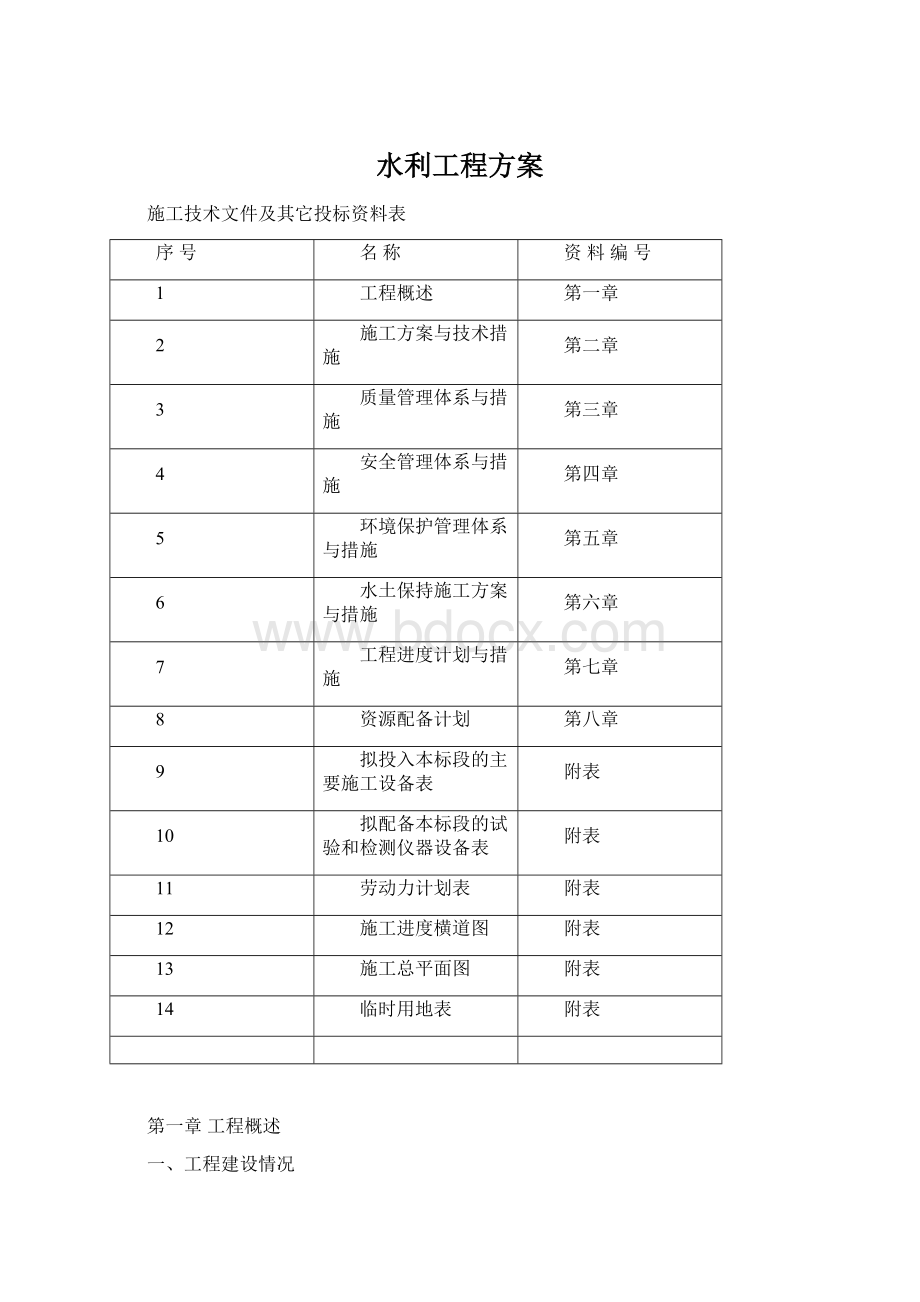 水利工程方案Word文件下载.docx_第1页