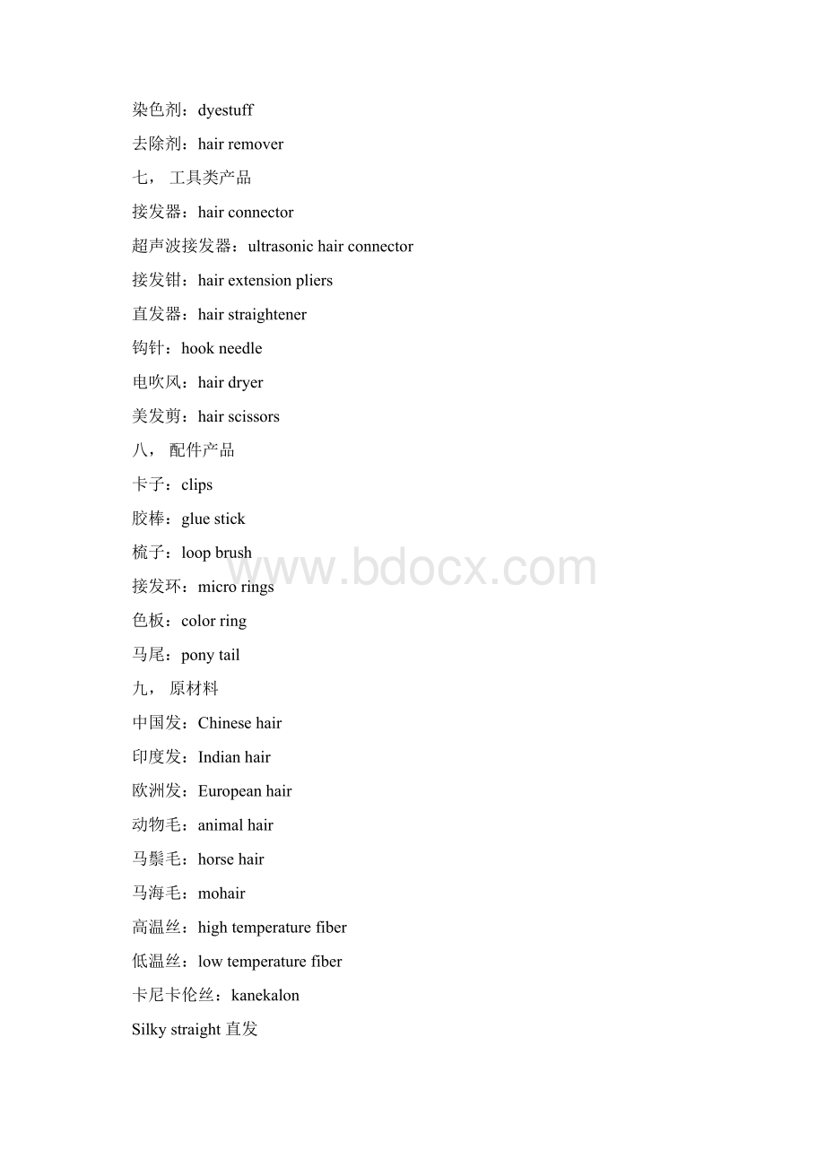 假发英文词汇Word文档下载推荐.docx_第3页