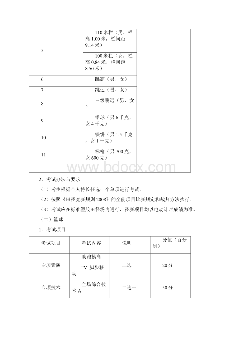 江苏体育高考专项评分标准Word下载.docx_第2页