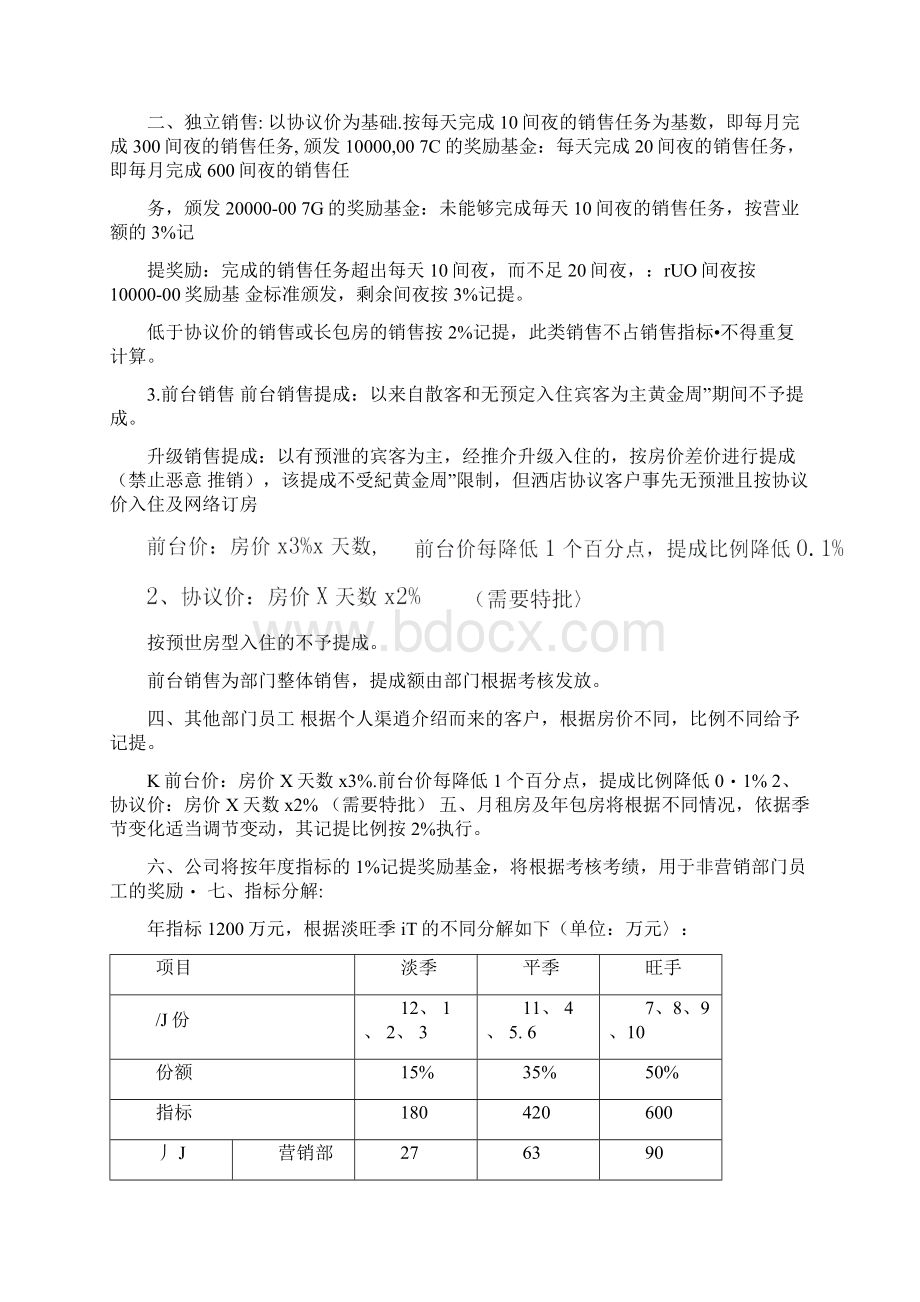 酒店销售提成方案99799.docx_第3页