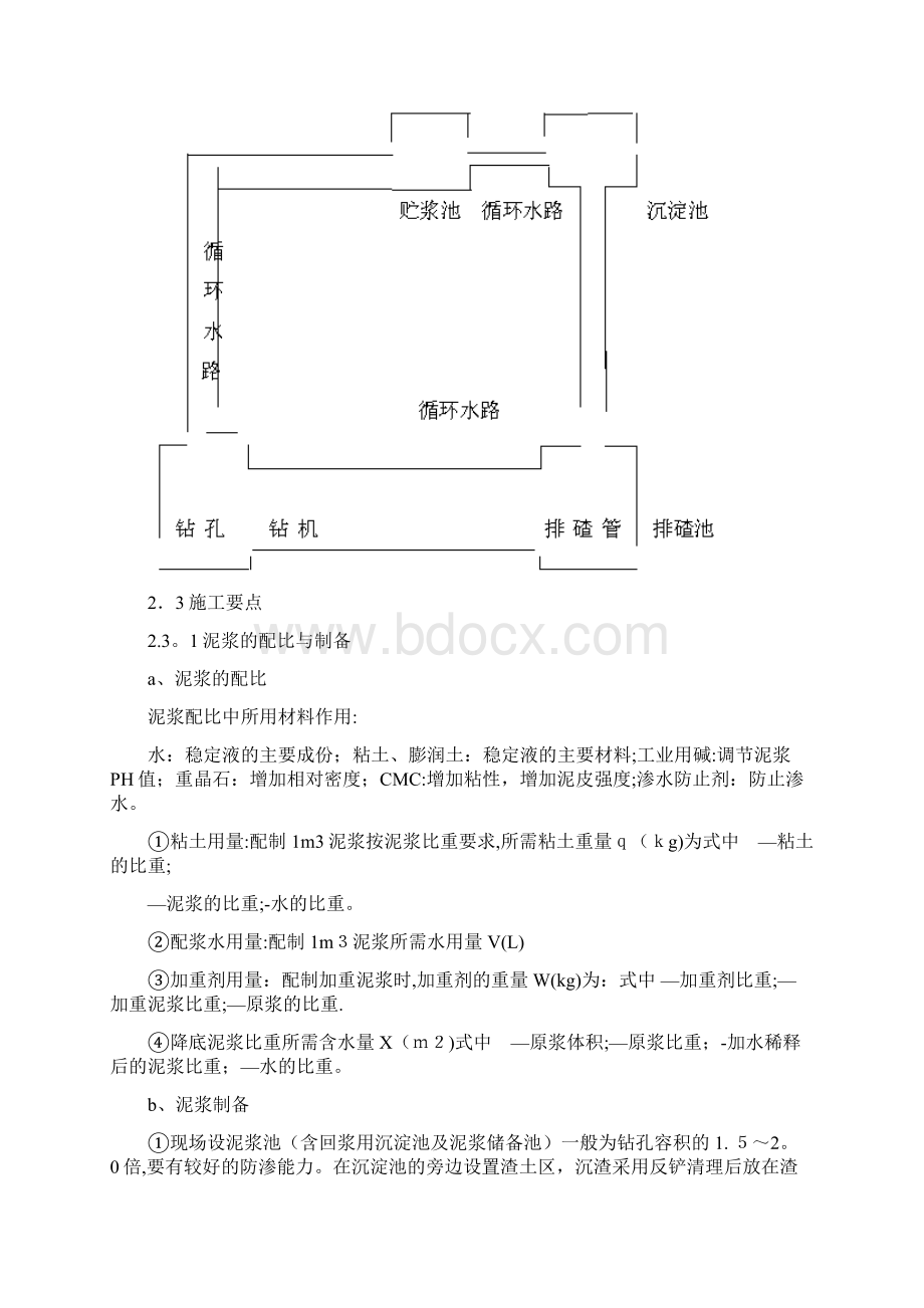 正反循环钻孔灌注桩工艺流程质量控制要点及常见事故的预防和处理操作规程Word文档格式.docx_第3页