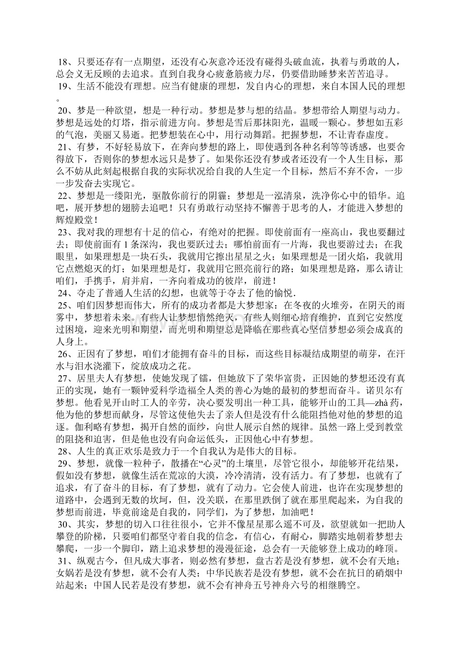 梦想正能量语录文档格式.docx_第2页