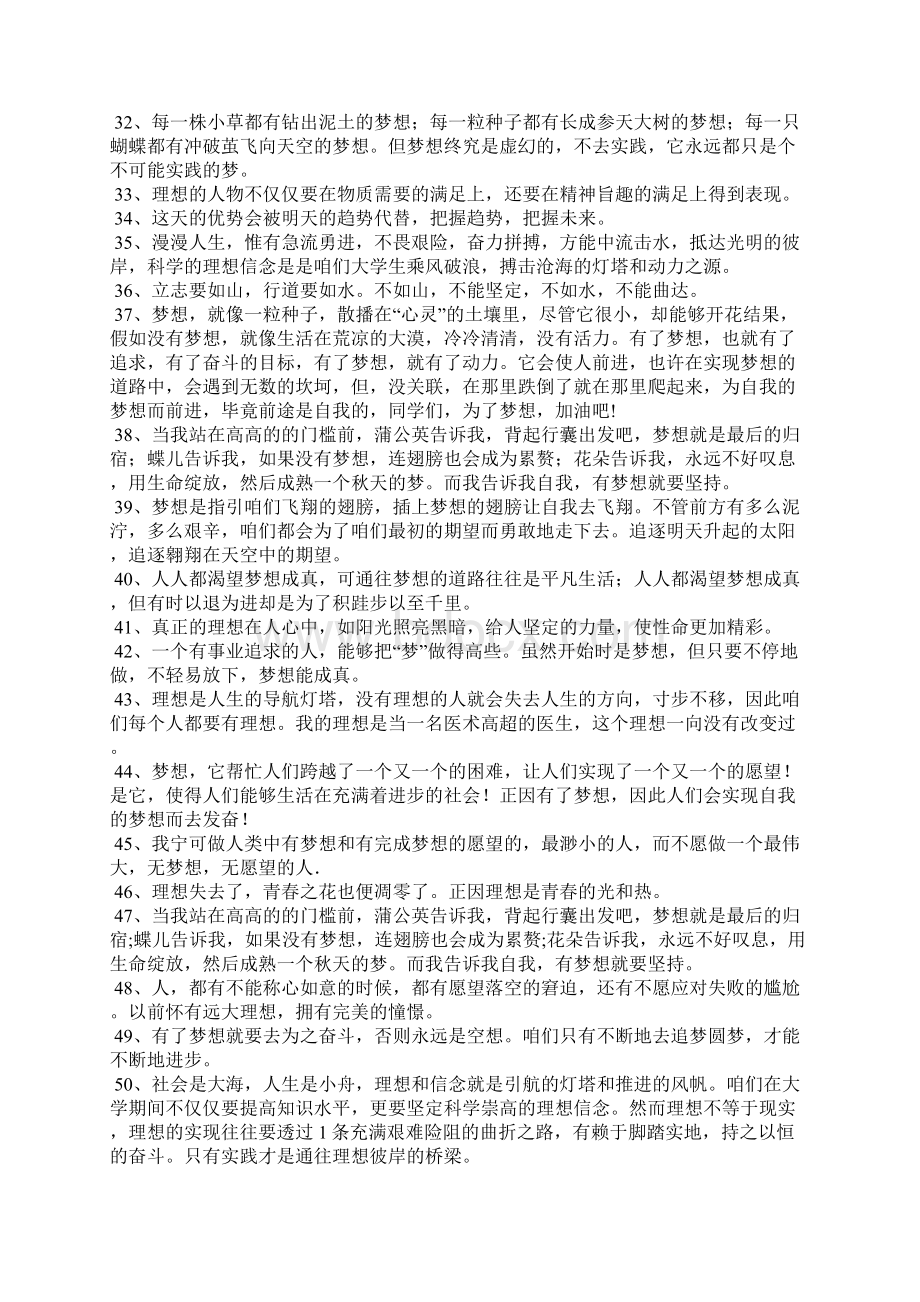 梦想正能量语录文档格式.docx_第3页