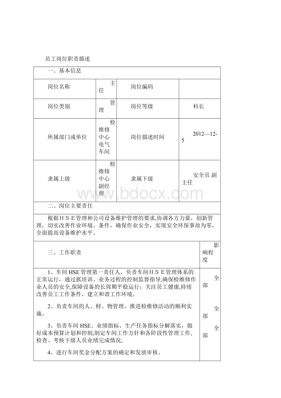 炼化企业电气车间岗位职责描述最新范本模板Word格式.docx_第2页