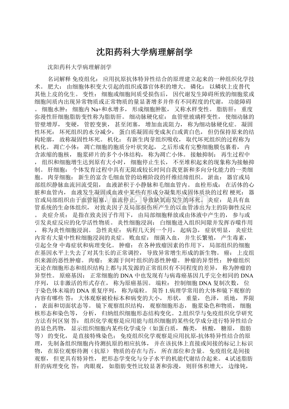 沈阳药科大学病理解剖学.docx_第1页