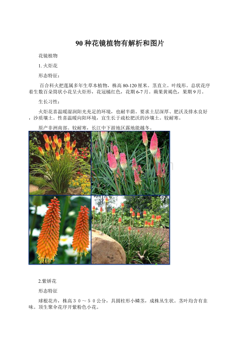 90种花镜植物有解析和图片.docx_第1页