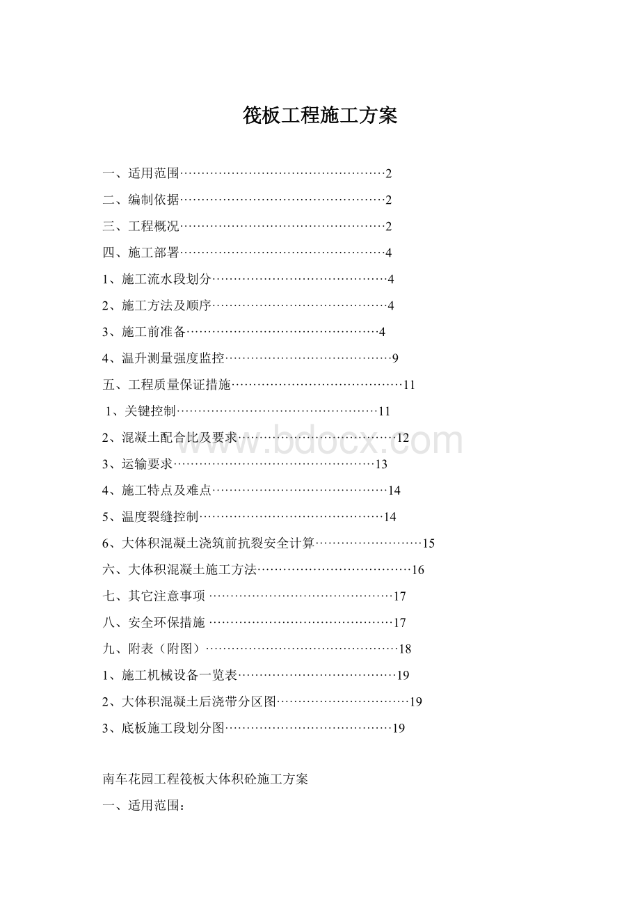 筏板工程施工方案.docx