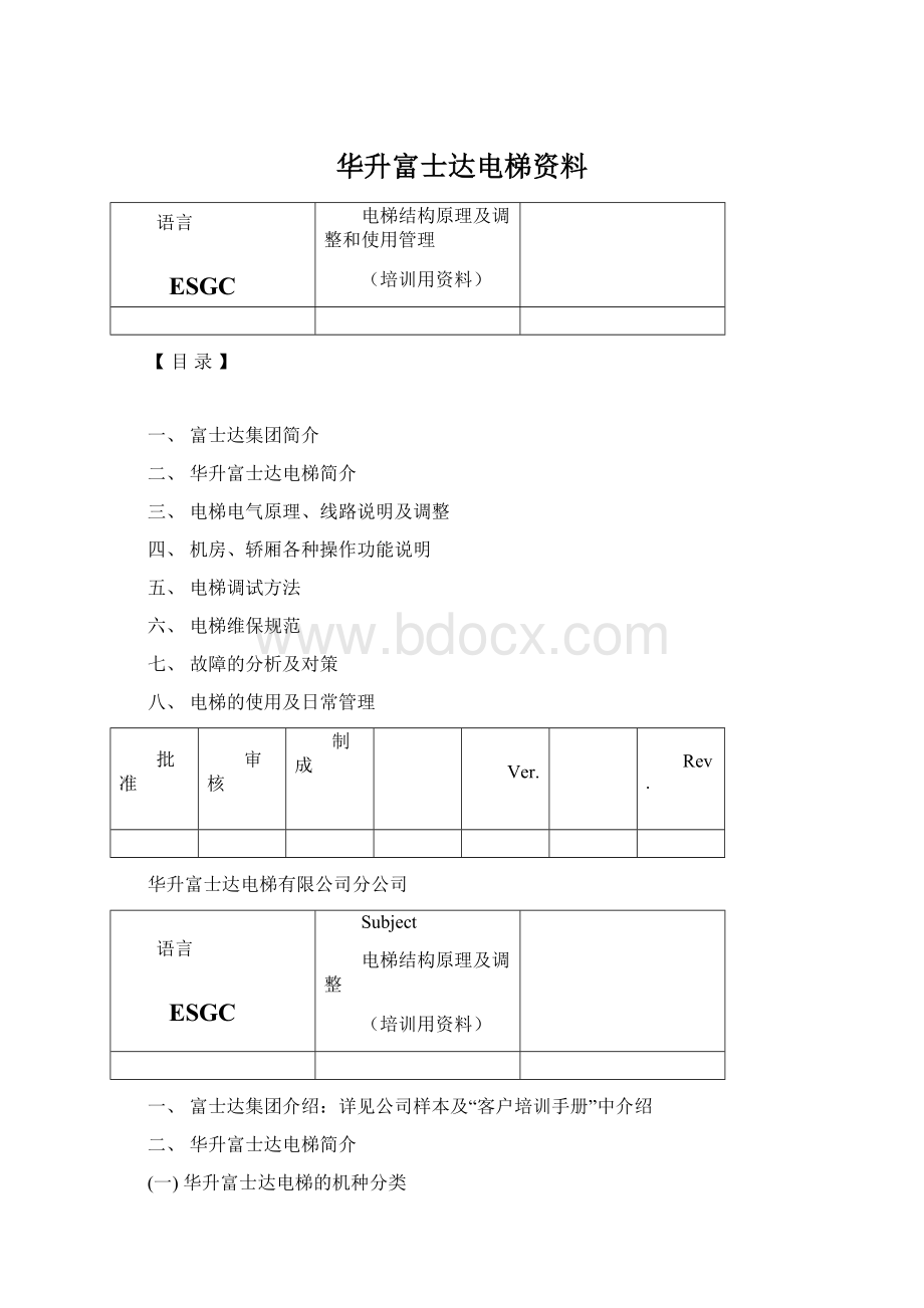 华升富士达电梯资料.docx