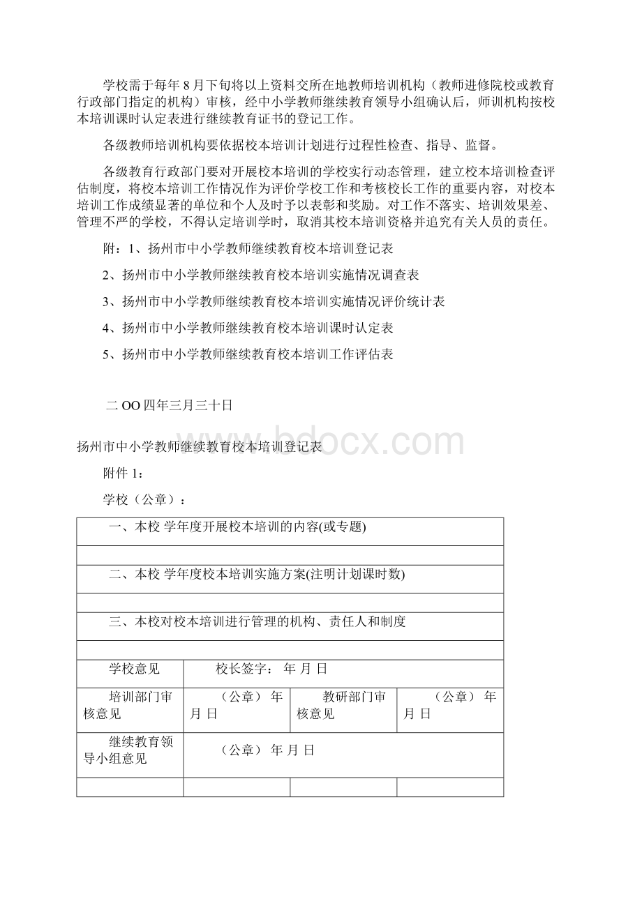 扬州市中小学教师继续教育校本培训管理办法试行.docx_第3页