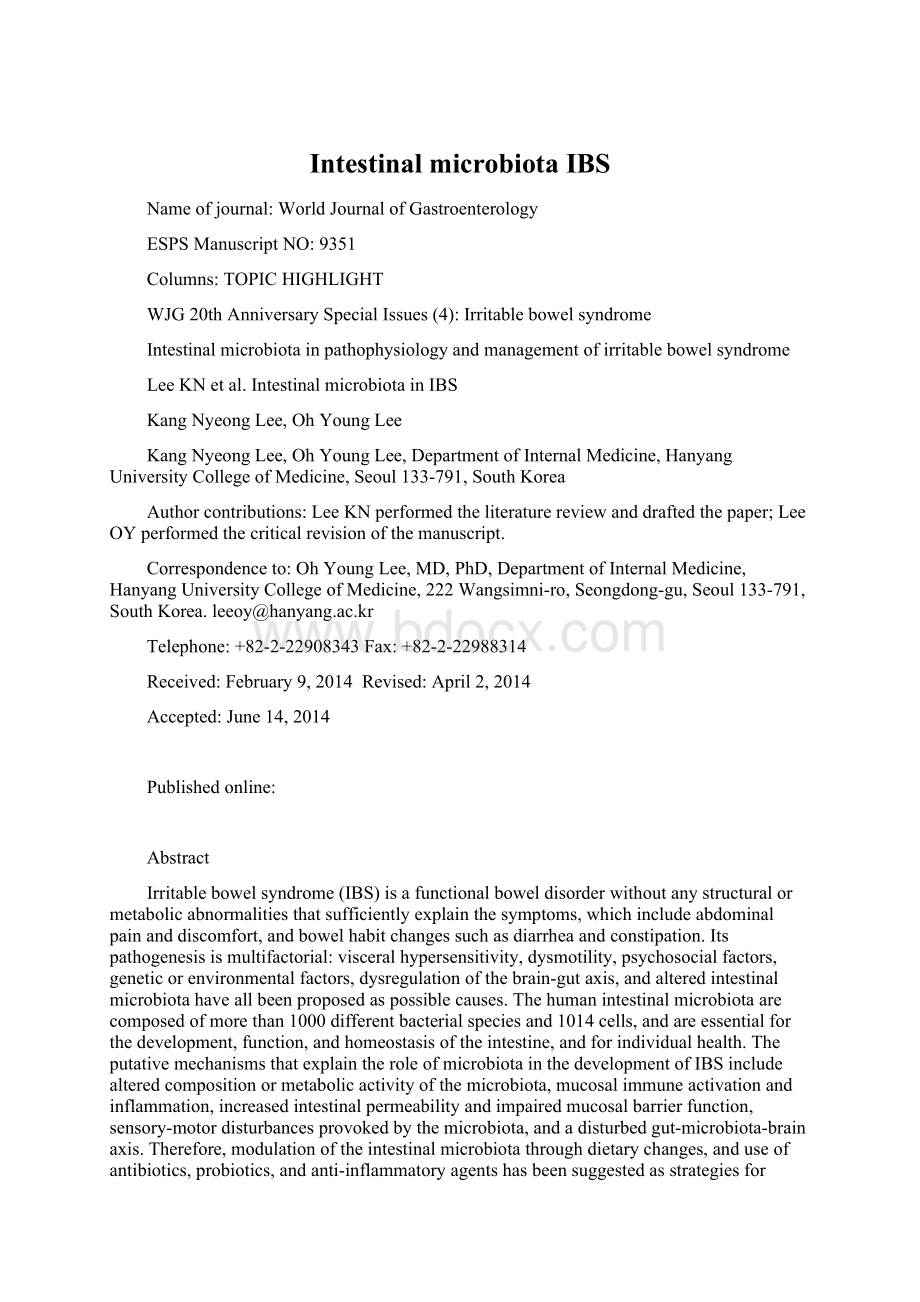 Intestinal microbiotaIBS.docx_第1页