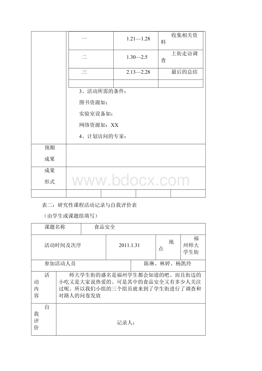 研究性学习活动手册空白Word文档下载推荐.docx_第2页