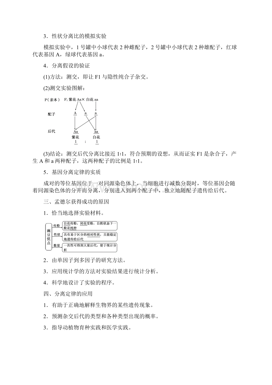 学年高一生物苏教版必修二教学案第三章 第一节 基因的分离定律 Word版含答案.docx_第3页