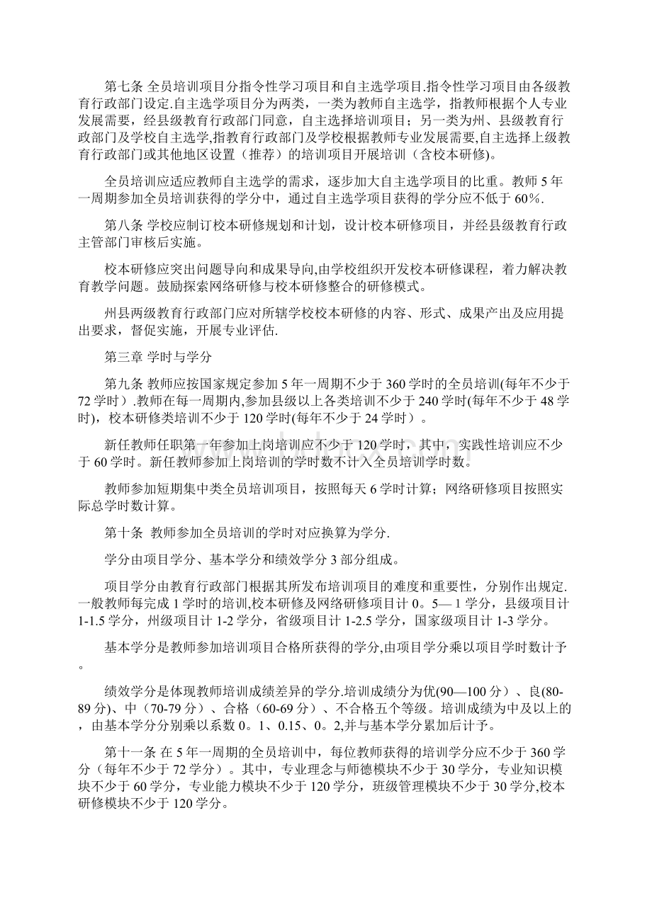 云南中小学教师全员培训管理规定文档格式.docx_第2页