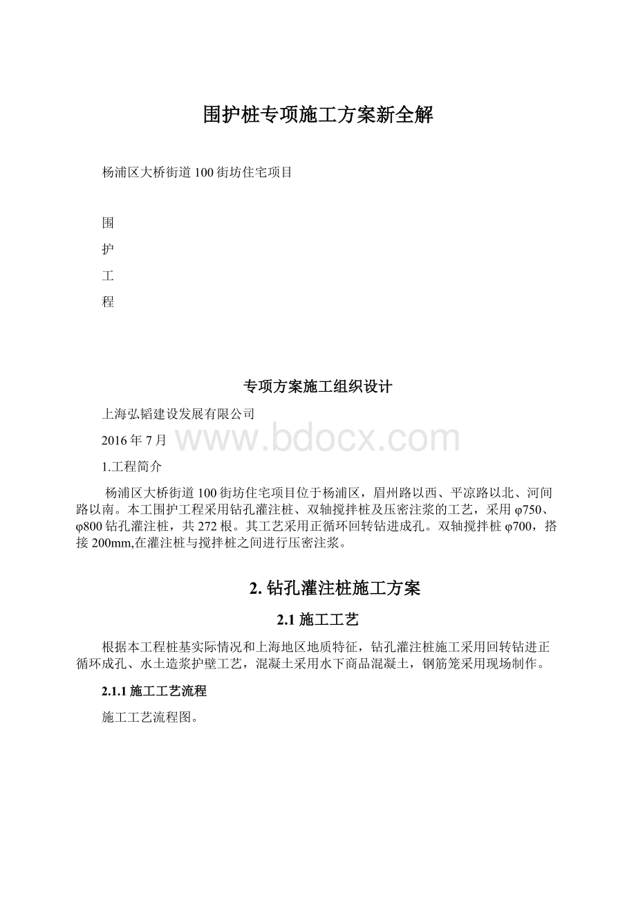 围护桩专项施工方案新全解.docx_第1页