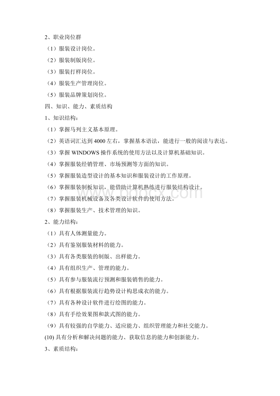 服装设计专业项目导向模块化教学计划Word文档下载推荐.docx_第2页