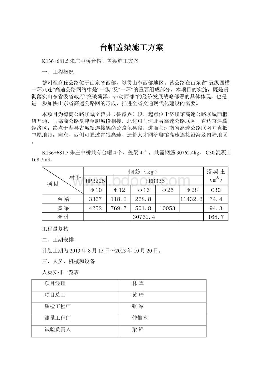 台帽盖梁施工方案.docx