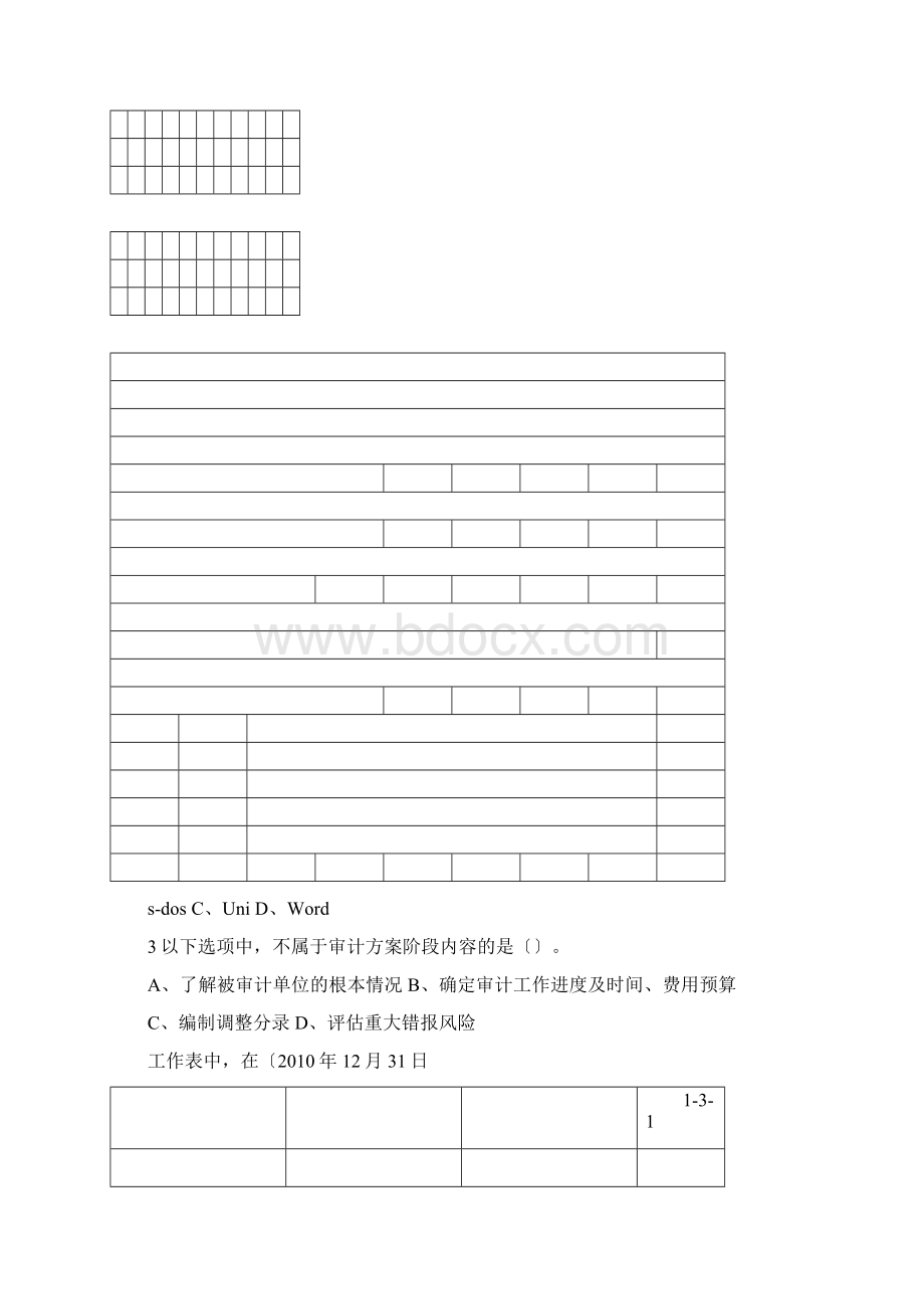 审计专业《审计信息化练习题及答案》.docx_第3页